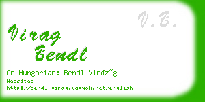 virag bendl business card